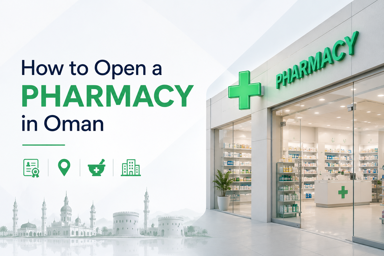 how to open pharmacy in oman